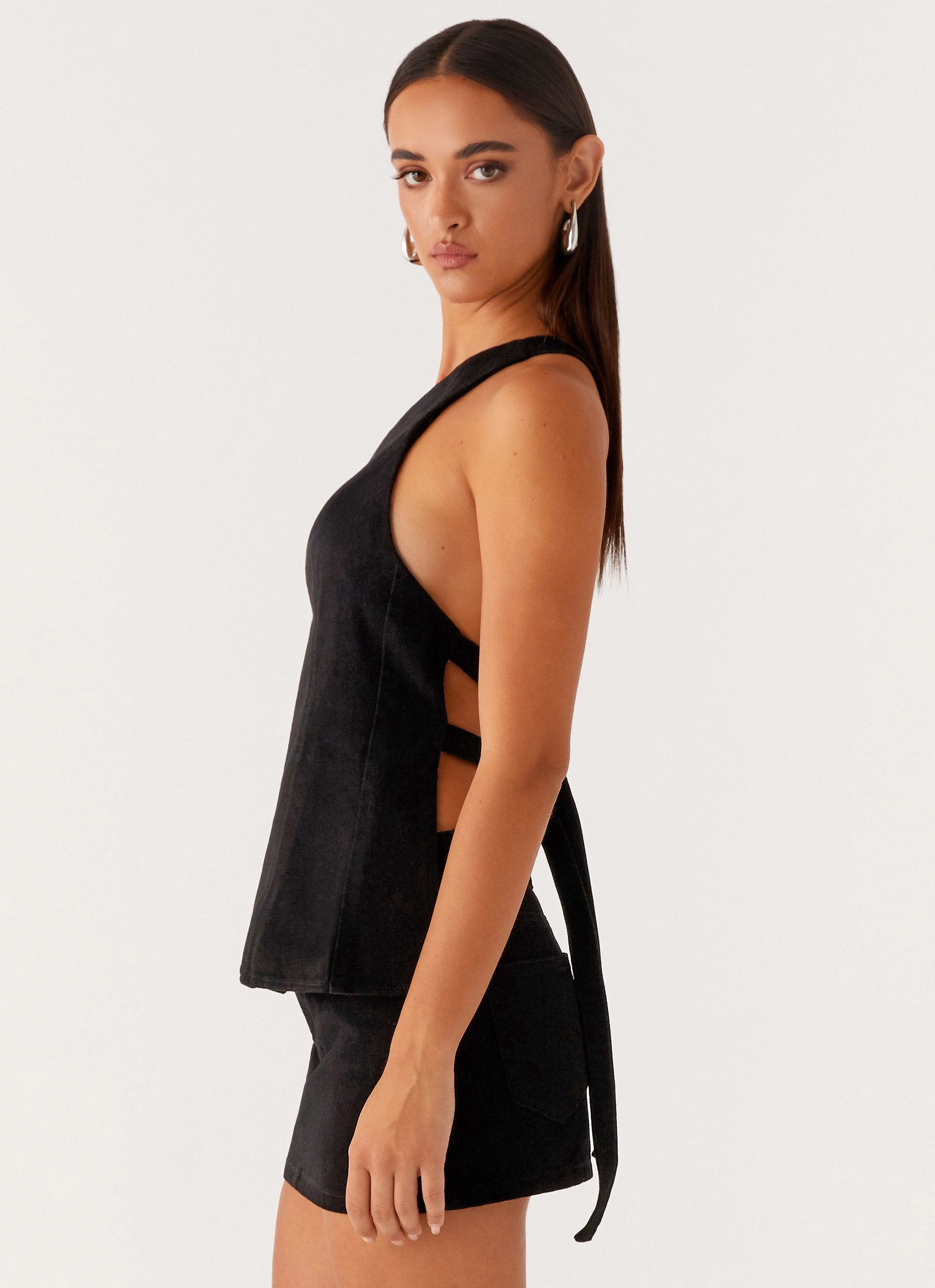 Maysa Denim Top - Black UltravioletProtectionFabric NonRestrictiveCut