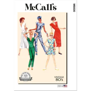 McCall's Pattern M8500 Misses' Knit Dress and Jumpsuits