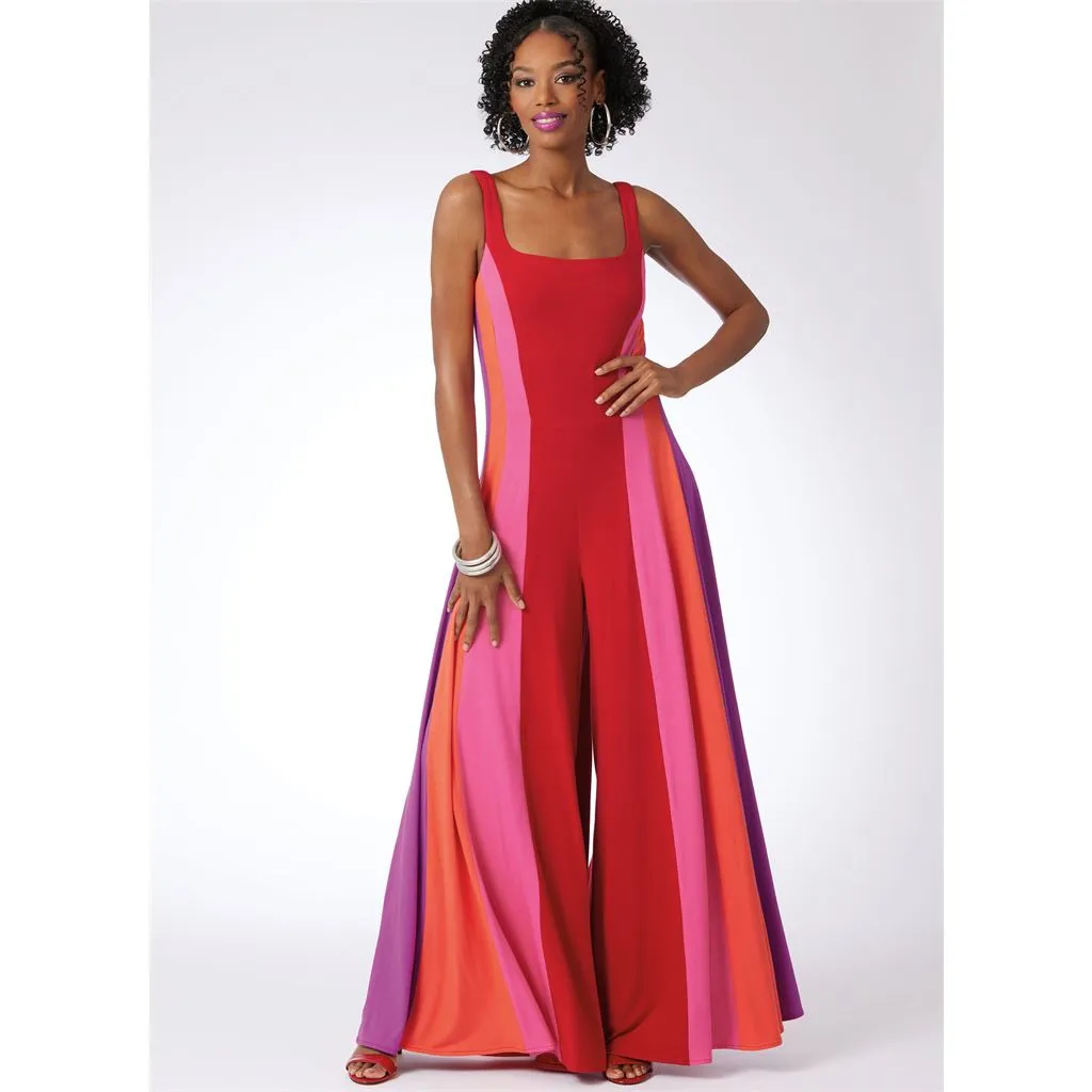 McCall's Pattern M8512 Misses' Knit Jumpsuits and Dress