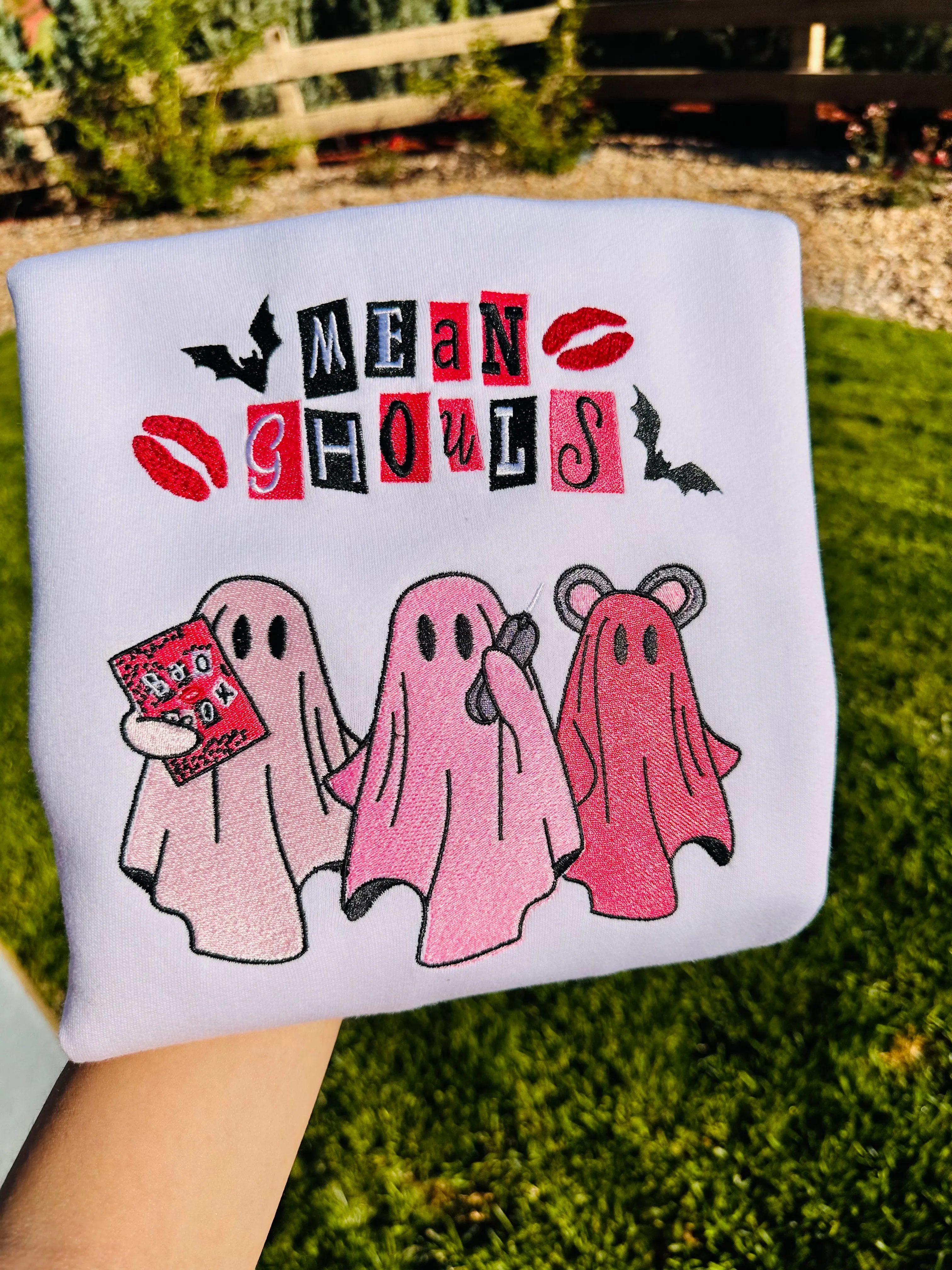 Mean Ghouls Halloween Sweatshirts| Embroidered Sweatshirts