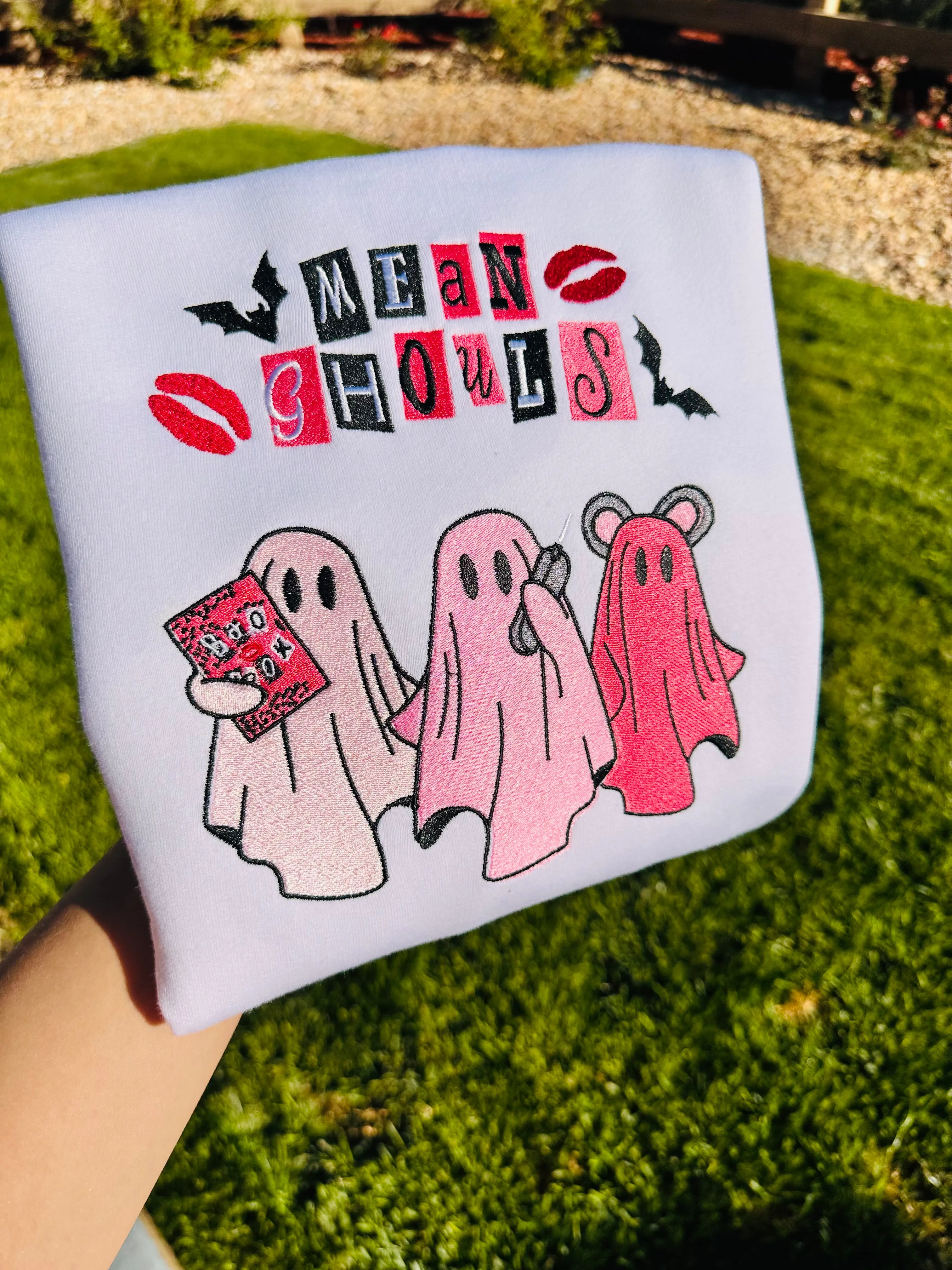 Mean Ghouls Halloween Sweatshirts| Embroidered Sweatshirts