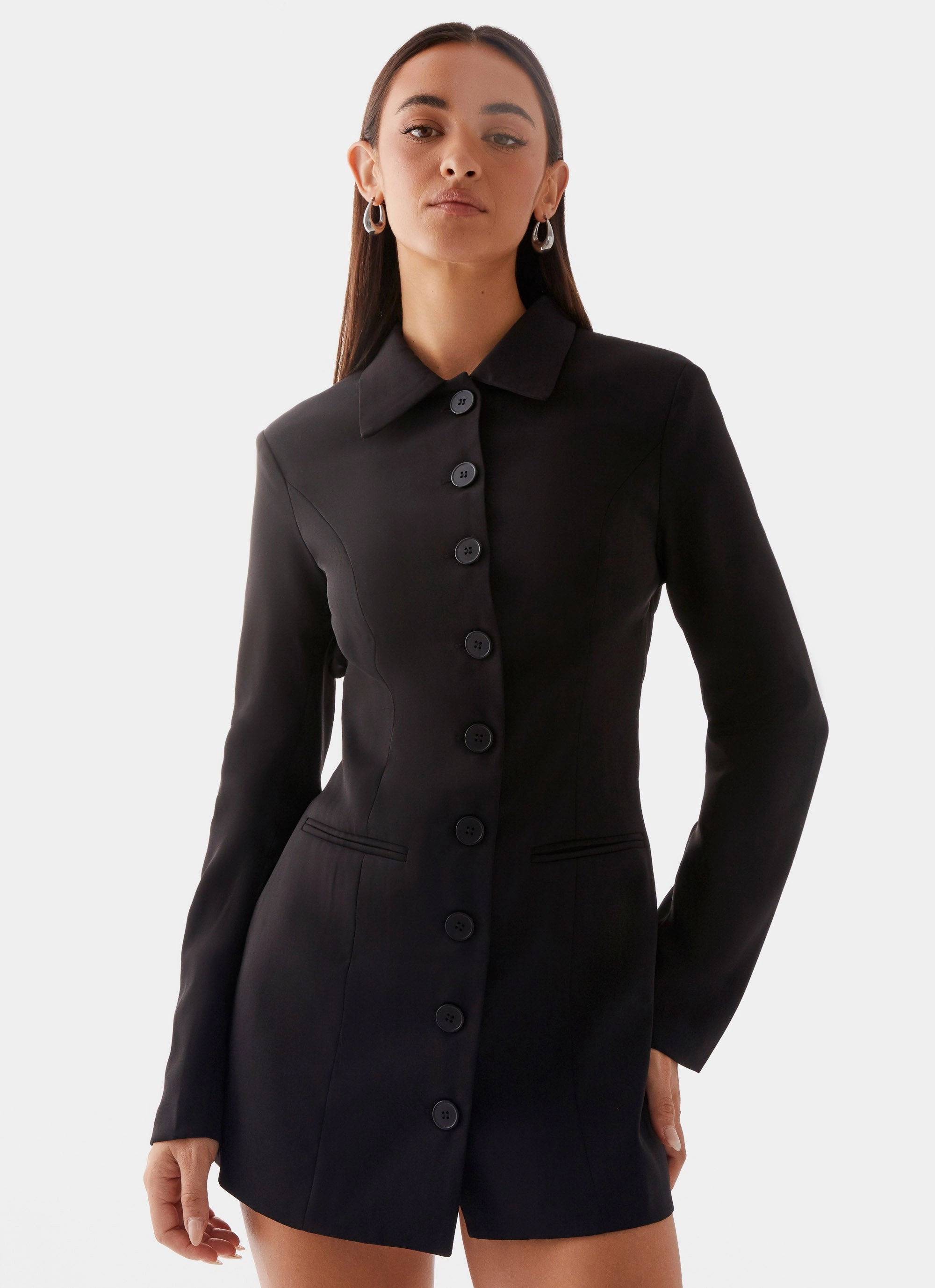 Memphis Blazer Mini Dress - Black Classic Grace Night Vibes