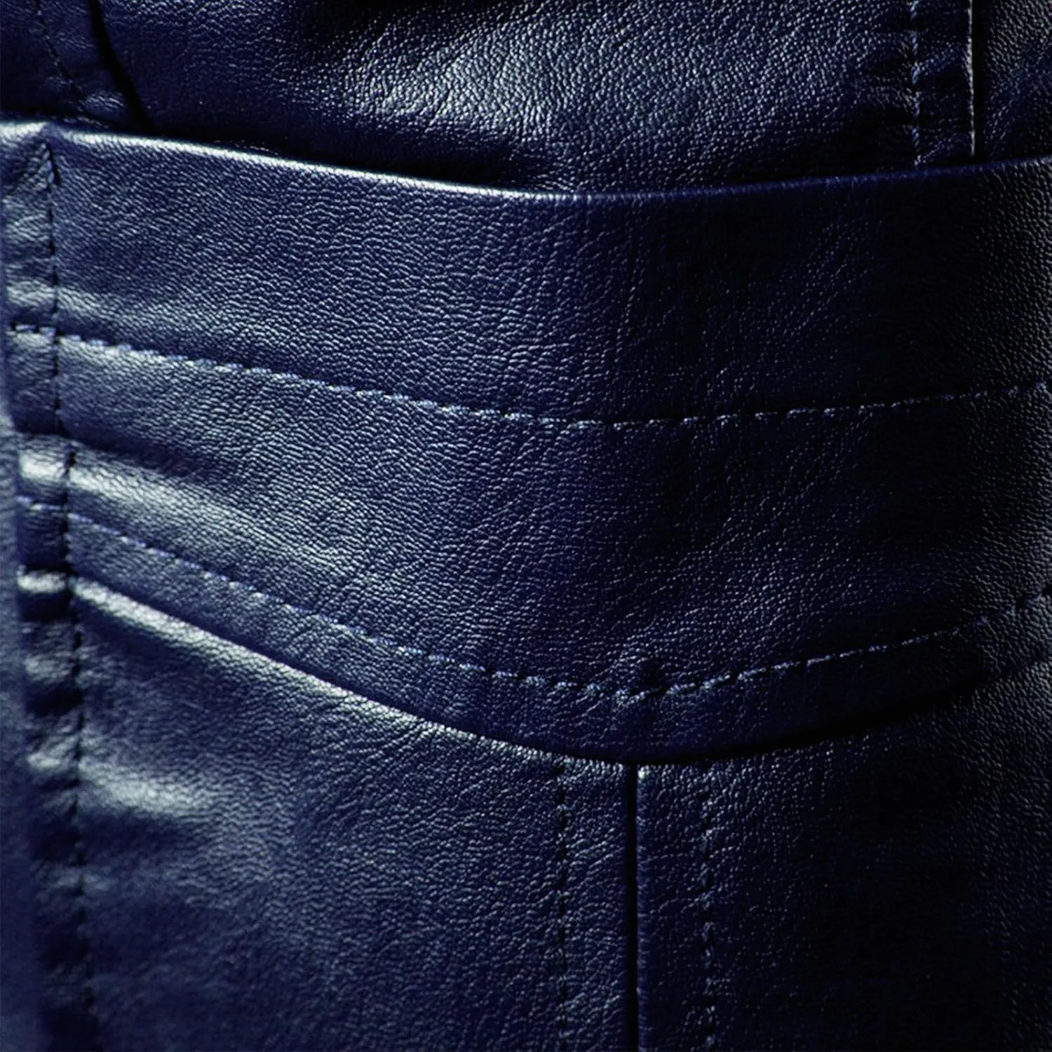 Men Blazer Moto Jacket Faux Leather Motorcycle Biker Jacket Coat Classic Buttoned Collar Keep Warm Winter Windbreaker