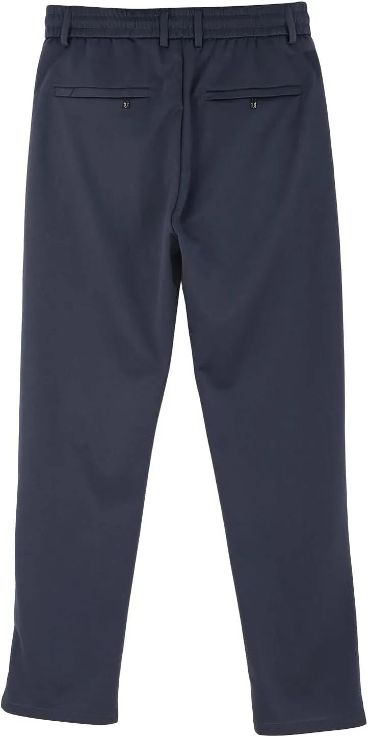 Men Dress Pants Plus Size Casual Business Trousers Straight Leg Fall Pants Solid Drawstring Elastic Waist Slacks