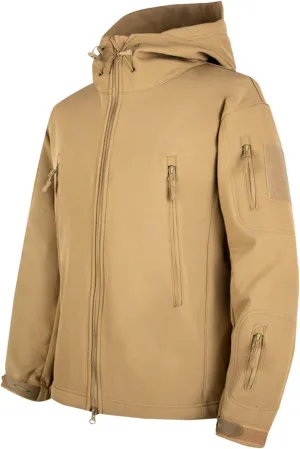 Men Hooded Trench Coats Dressy Zip Up Windbreaker Rain Jackets Waterproof Outdoor Hiking Travel Raincoat with Pockets