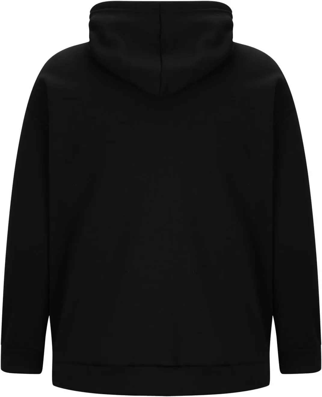 Men Solid Basic Hoodie Fleece Lined Pullover Drop Sleeve Hoodie Lightweight Long Sleeve Sweatshirt with Kangaroo Pocket
