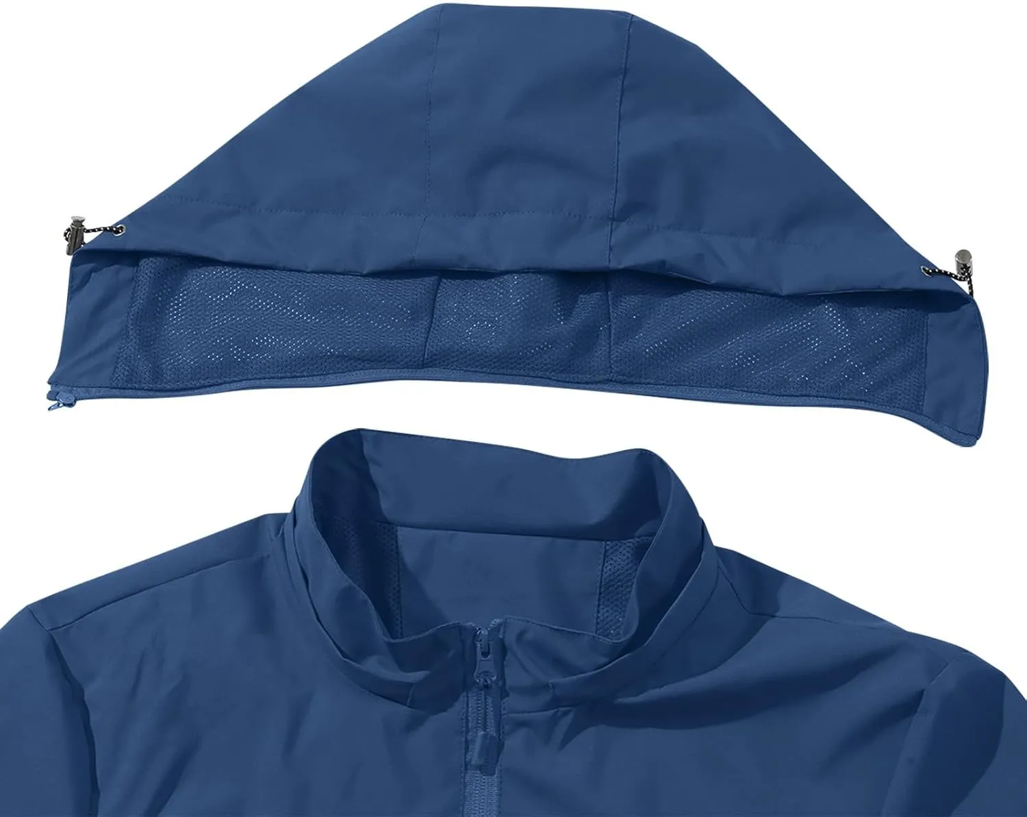 Men Women Rain Jackets Hooded Waterproof Windbreaker With Pockets Unisex Fall Winter Outdoor Hiking Travel Raincoats