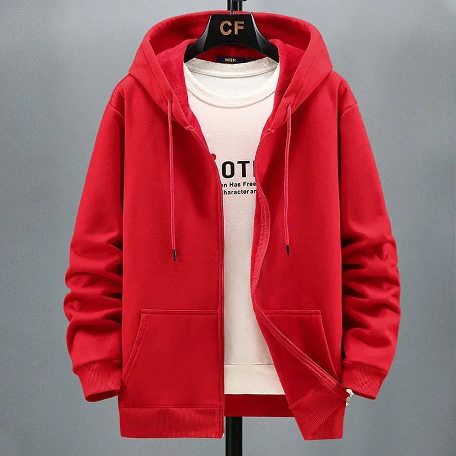 Men's 12XL Oversized Fleece Zip Hoodie