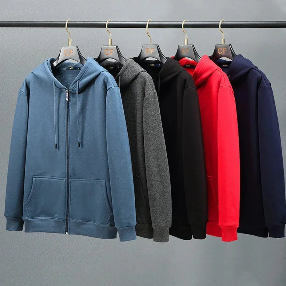 Men's 12XL Oversized Fleece Zip Hoodie