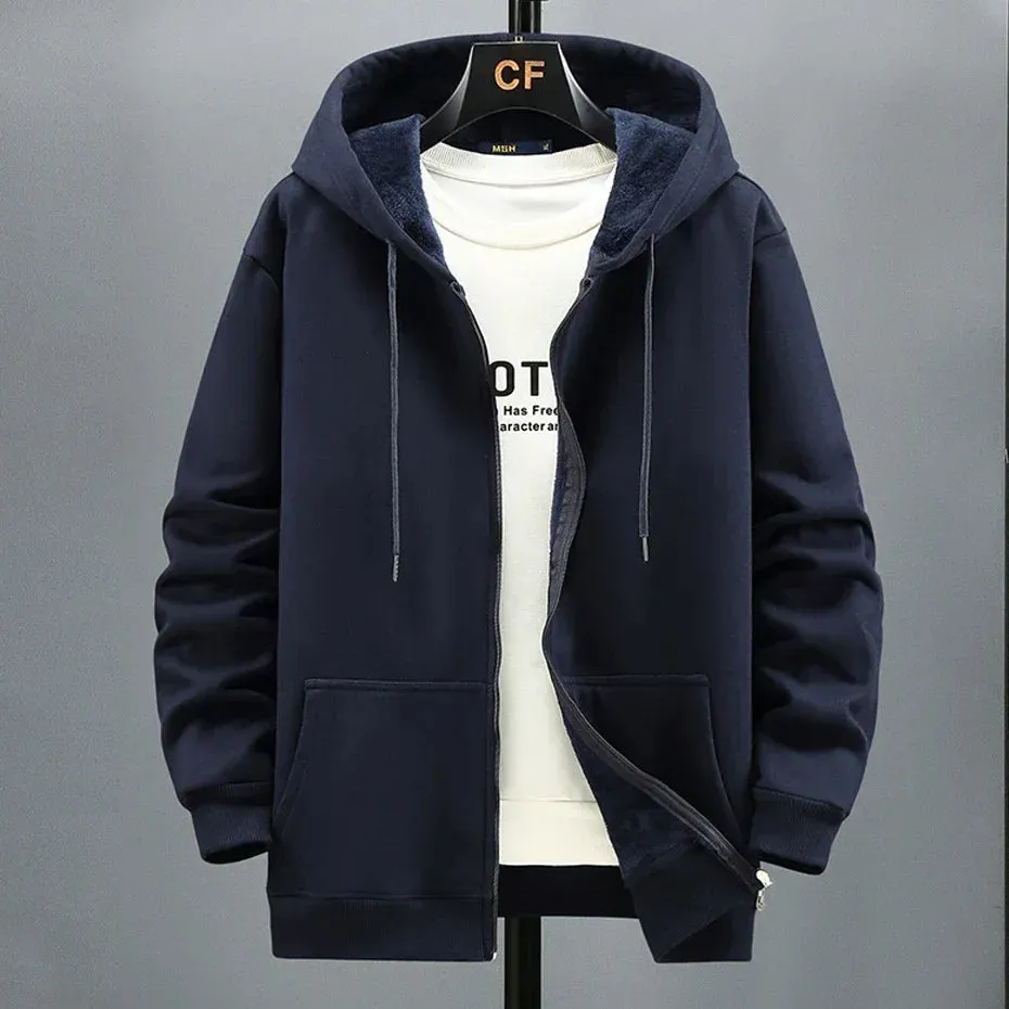 Men's 12XL Oversized Fleece Zip Hoodie