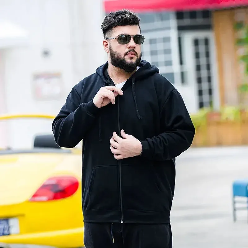 Men's 12XL Oversized Fleece Zip Hoodie