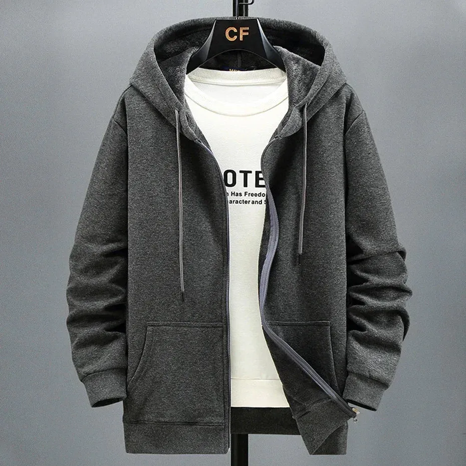 Men's 12XL Oversized Fleece Zip Hoodie