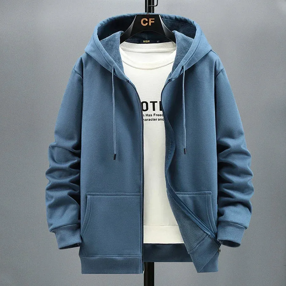 Men's 12XL Oversized Fleece Zip Hoodie