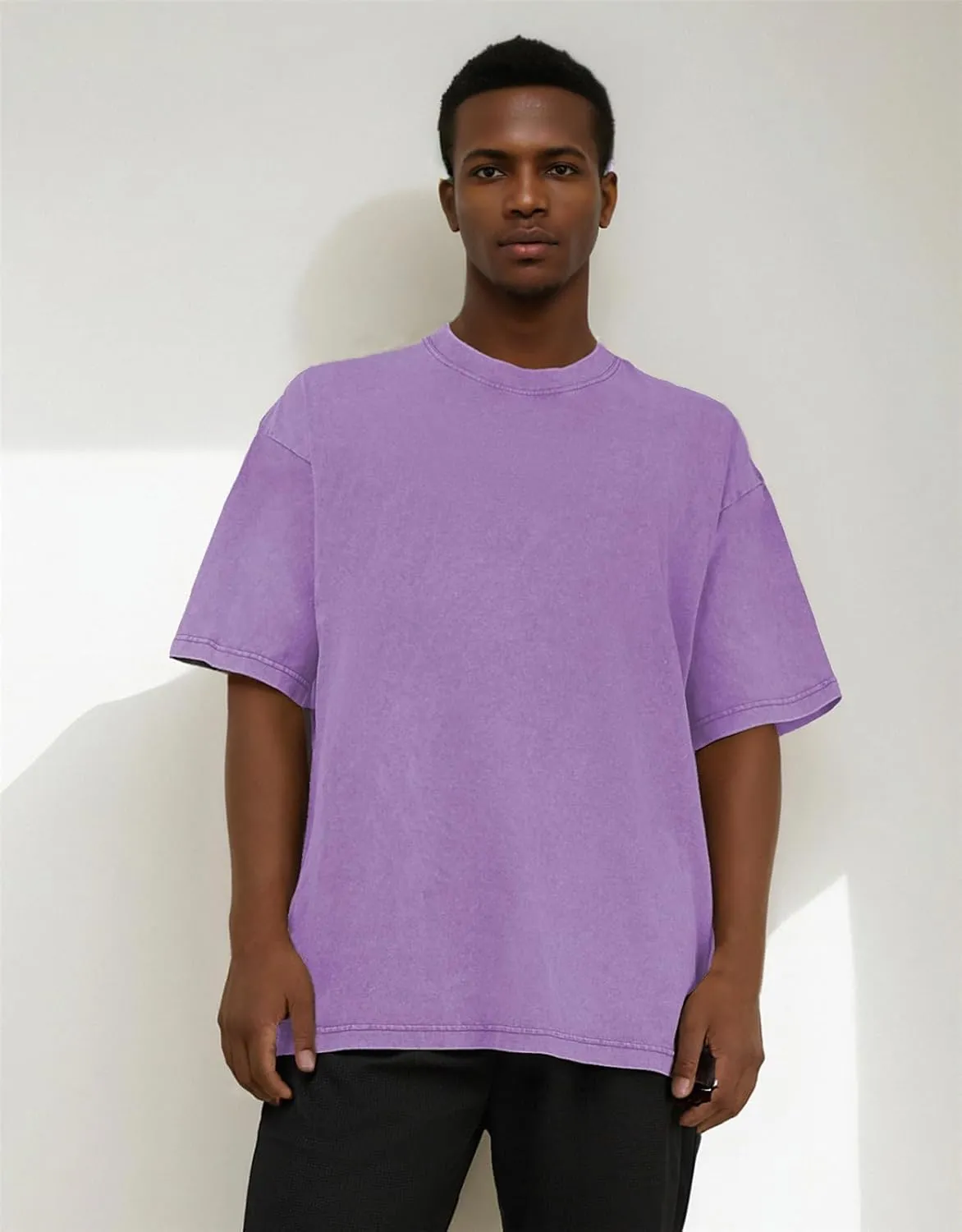 Men's Acid Wash T-Shirts Oversized Unisex T Shirt Cotton Short Sleeve Shirts Casual Tee for Women