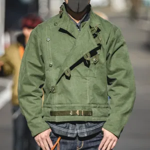 Men's Army Green Swedish Motorcycle Jacket