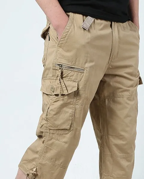 Mens Belted Cargo Shorts