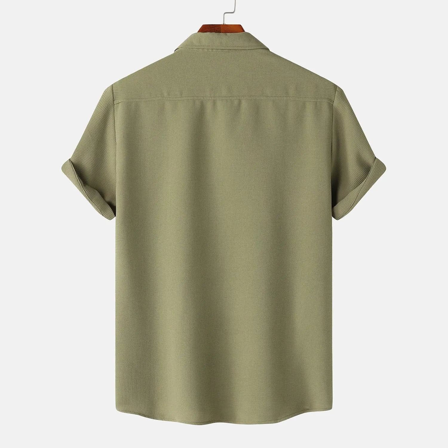 Men's Button Down Shirts Short Sleeve Casual Shirts Summer Beach Shirts Vacation Wedding Shirt