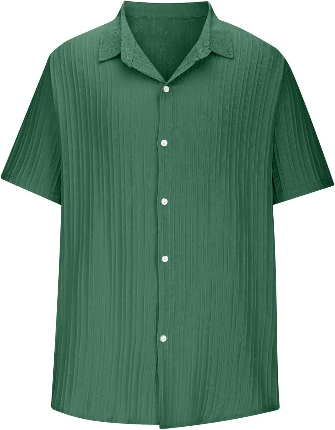 Mens Button Down Shirts Short Sleeve Linen Cotton T Shirts Business Casual Work Tshirt Summer Dress Shirts Outfits Clothes