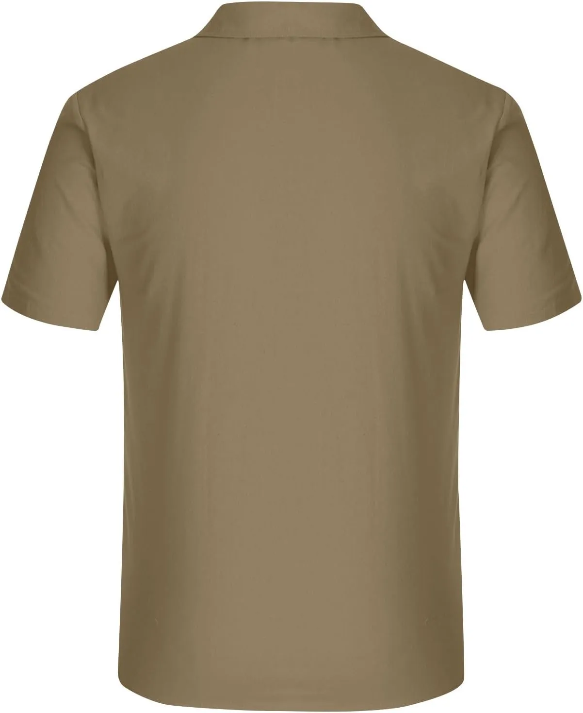 Mens Cargo Shirts Short Sleeve Cotton Linen Tactical T Shirts Multic Pockets Big & Tall Men Summer Hiking Tshirts