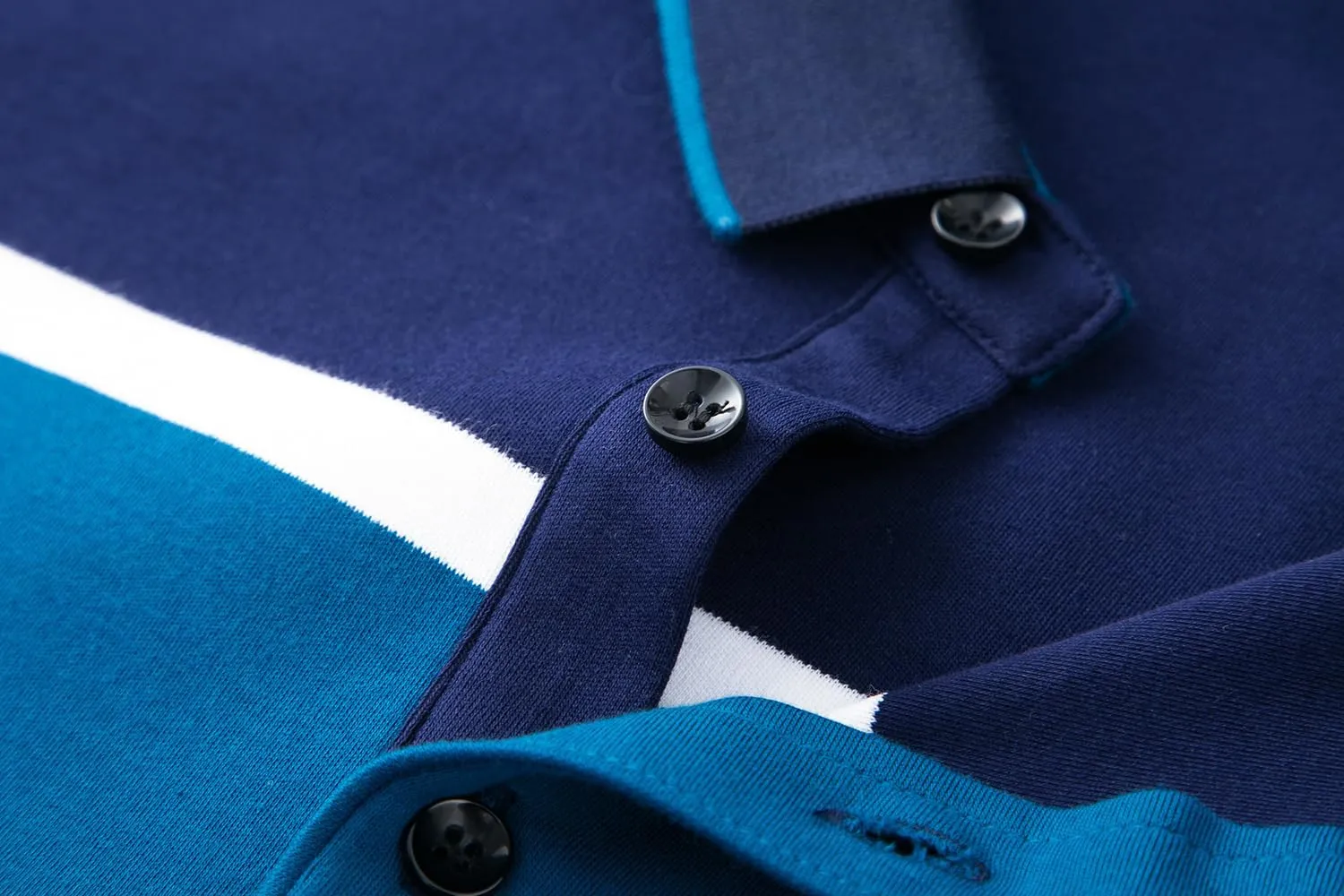 Mens Casual Cotton Striped Long Sleeve Collared T Shirt Polo Shirts