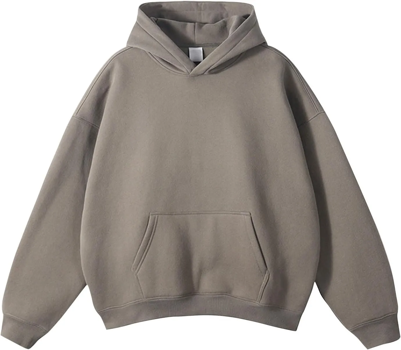 Men's Casual Fleece Hoodie Heavy Sherpa Lined Sweatshirt Fall Winter Warm Thick Pullover Sweatshirts