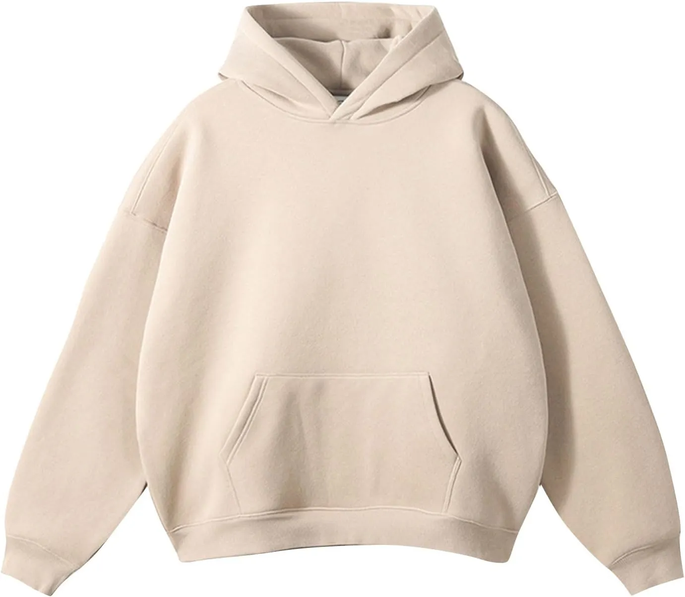 Men's Casual Fleece Hoodie Heavy Sherpa Lined Sweatshirt Fall Winter Warm Thick Pullover Sweatshirts