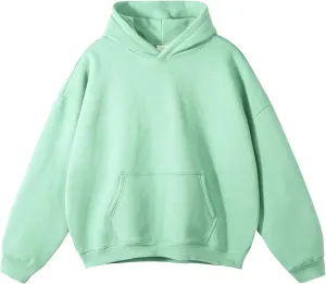 Men's Casual Fleece Hoodie Heavy Sherpa Lined Sweatshirt Fall Winter Warm Thick Pullover Sweatshirts