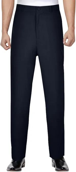 Mens Casual Pants with Pockets Solid Quick Dry Golf Pants Regular Fit Lightweight Work Pants for Men Dress Pants