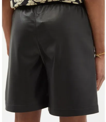 Men's Elasticated Genuine Sheep Leather Shorts