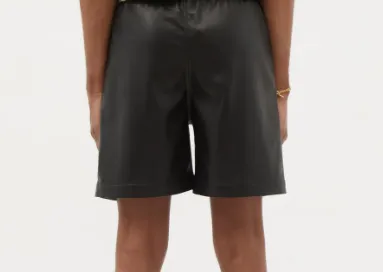 Men's Elasticated Genuine Sheep Leather Shorts