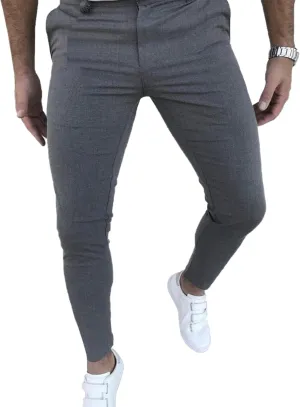 Mens Fashion Slim Fit Dress Pants Business Casual Skinny Stretch Pants Golf Pants