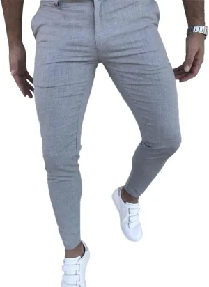 Mens Fashion Slim Fit Dress Pants Business Casual Skinny Stretch Pants Golf Pants