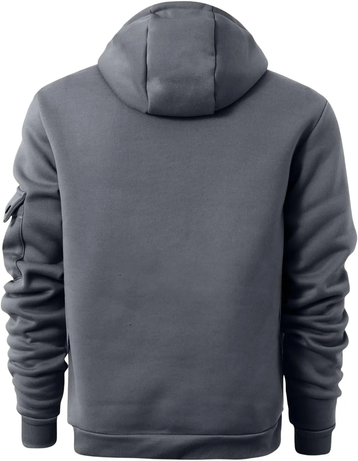 Men's Fashion Sports Hooded Sweatshirt Quarter Zip Hoodies Tops Warm Pocket Solid Long Sleeve Winter Pullover