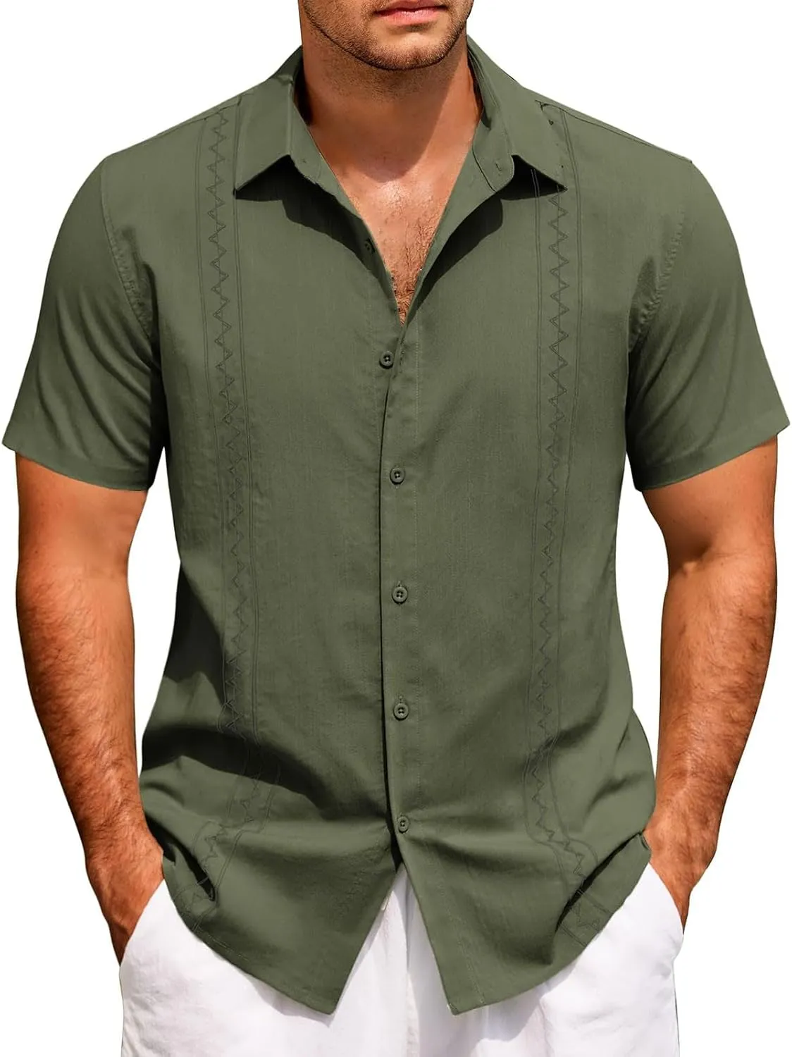 Men's Hawaiian Floral Shirts Cotton Linen Button Down Tropical T-Shirts Fashion Holiday Beach Summer Vacation Tops