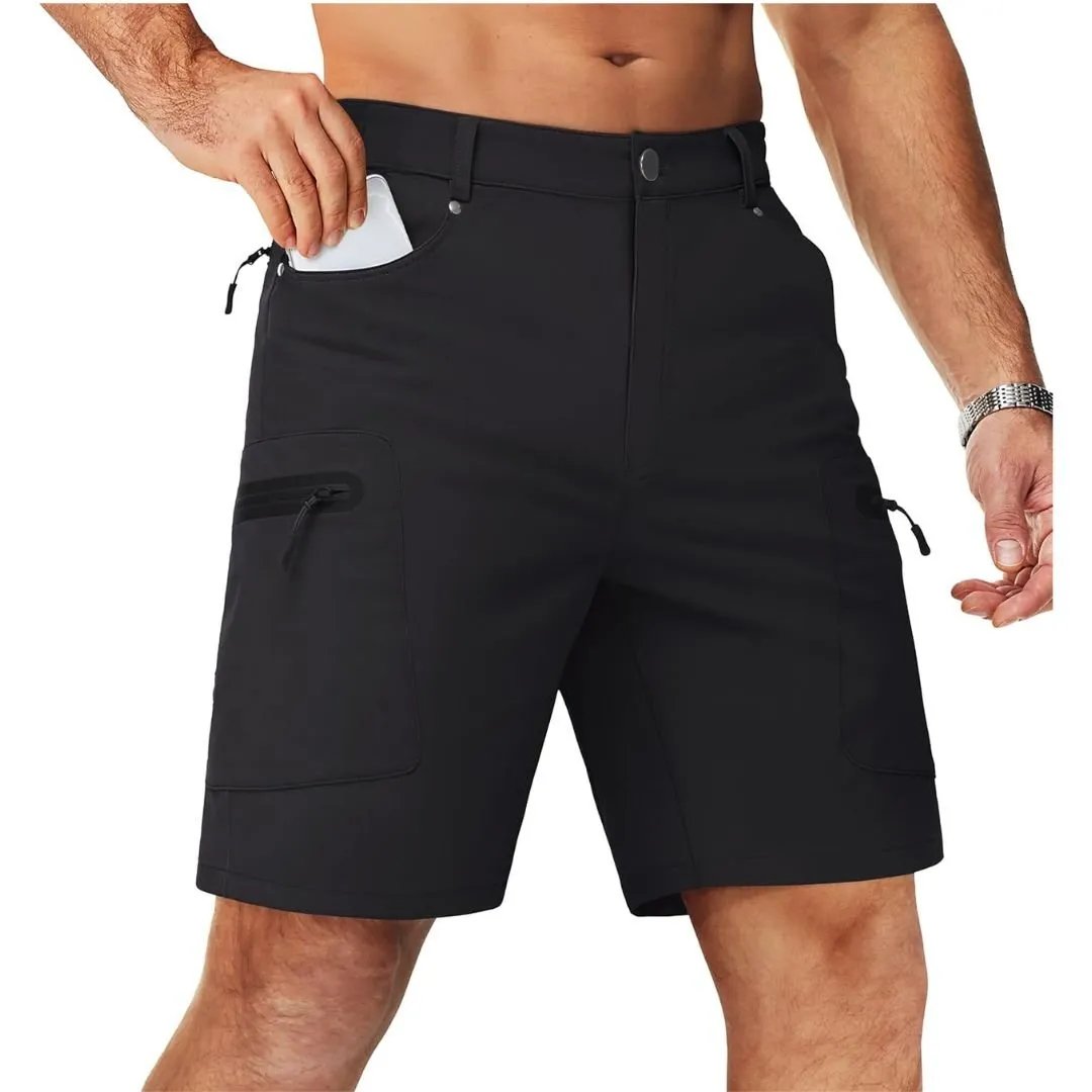 Men's Hiking Cargo Shorts with Zipper Pockets
