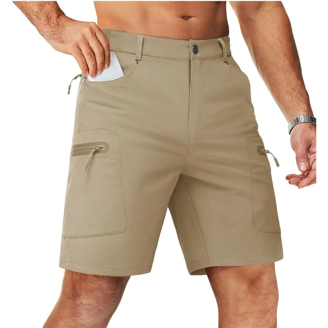 Men's Hiking Cargo Shorts with Zipper Pockets
