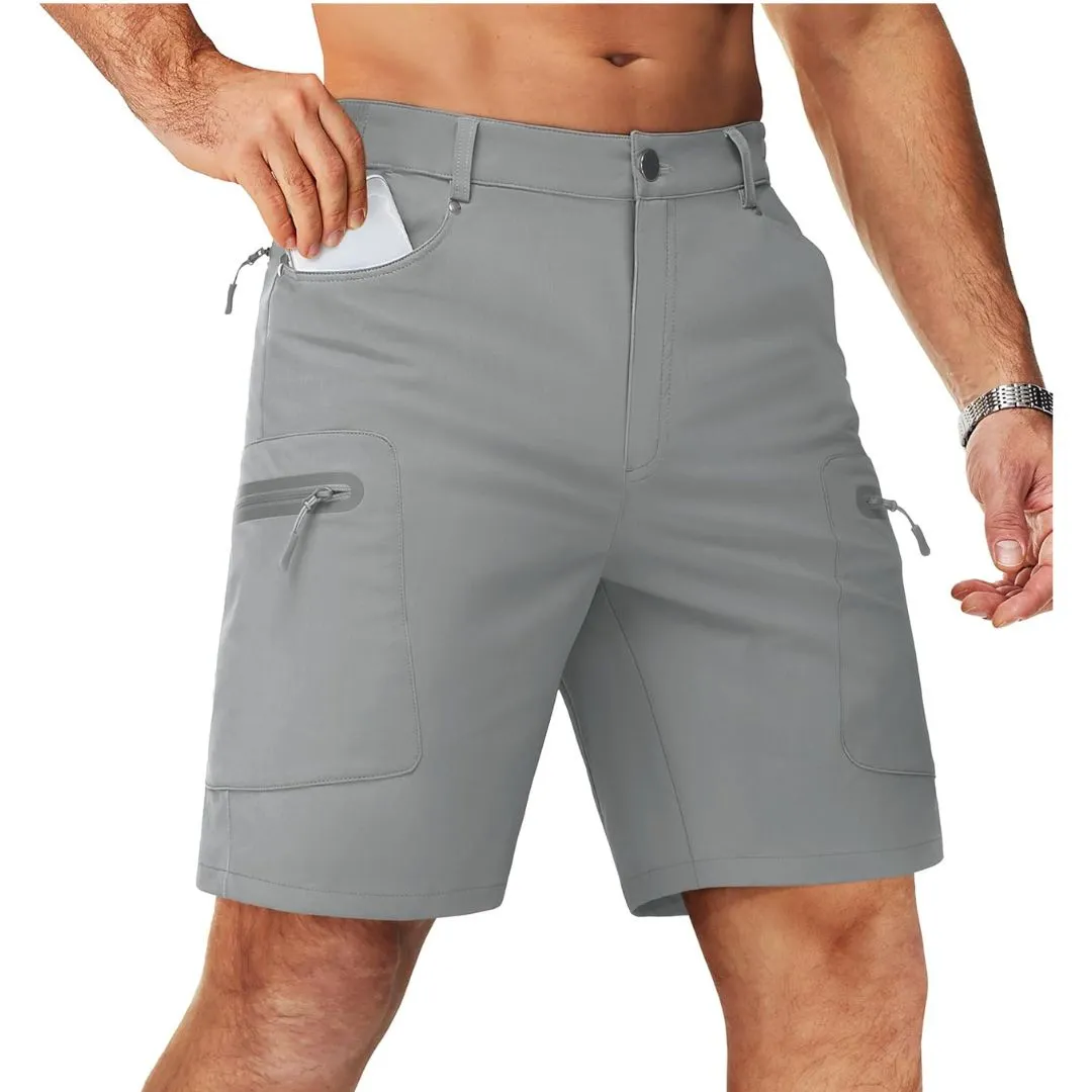 Men's Hiking Cargo Shorts with Zipper Pockets