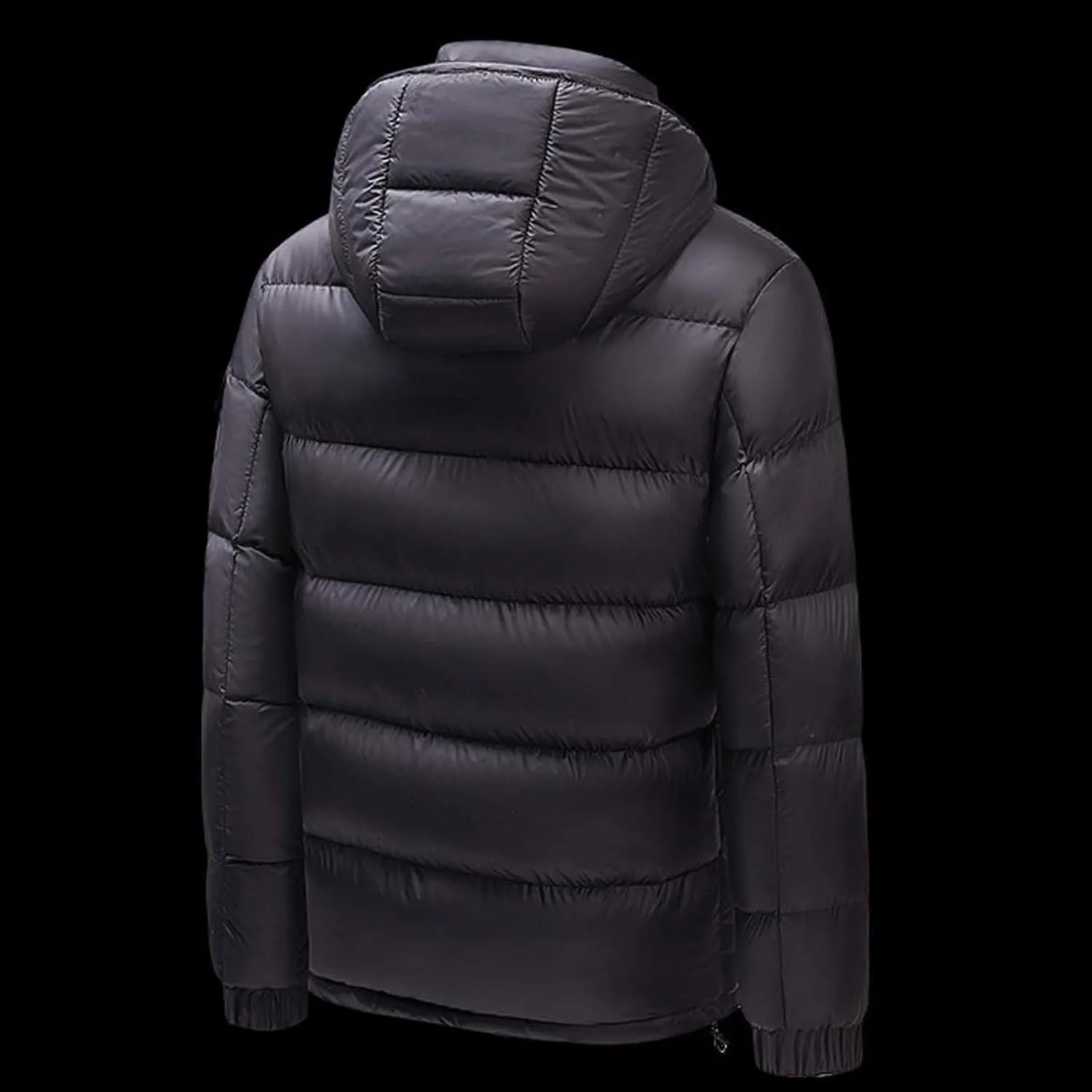 Men's Hooded Puffer Jacket Winter Down Coat Puffy Warm Thickened Zip Up Quilted Padded Jackets Outerwear with Pockets
