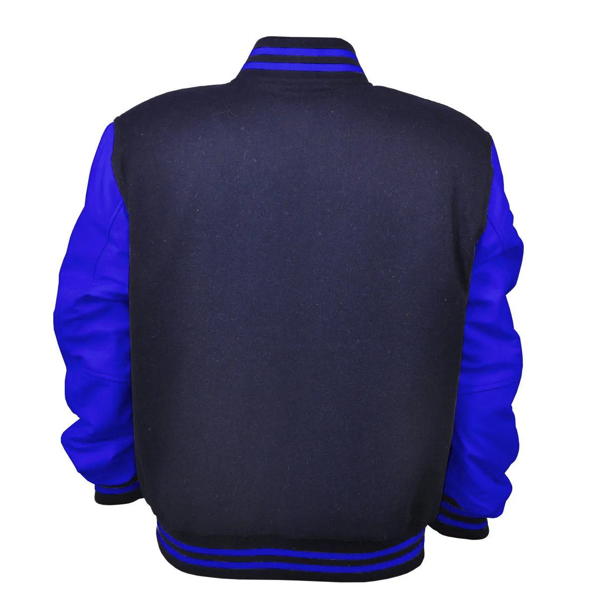 Mens Jacket Wool Leather Navy Blue/Blue