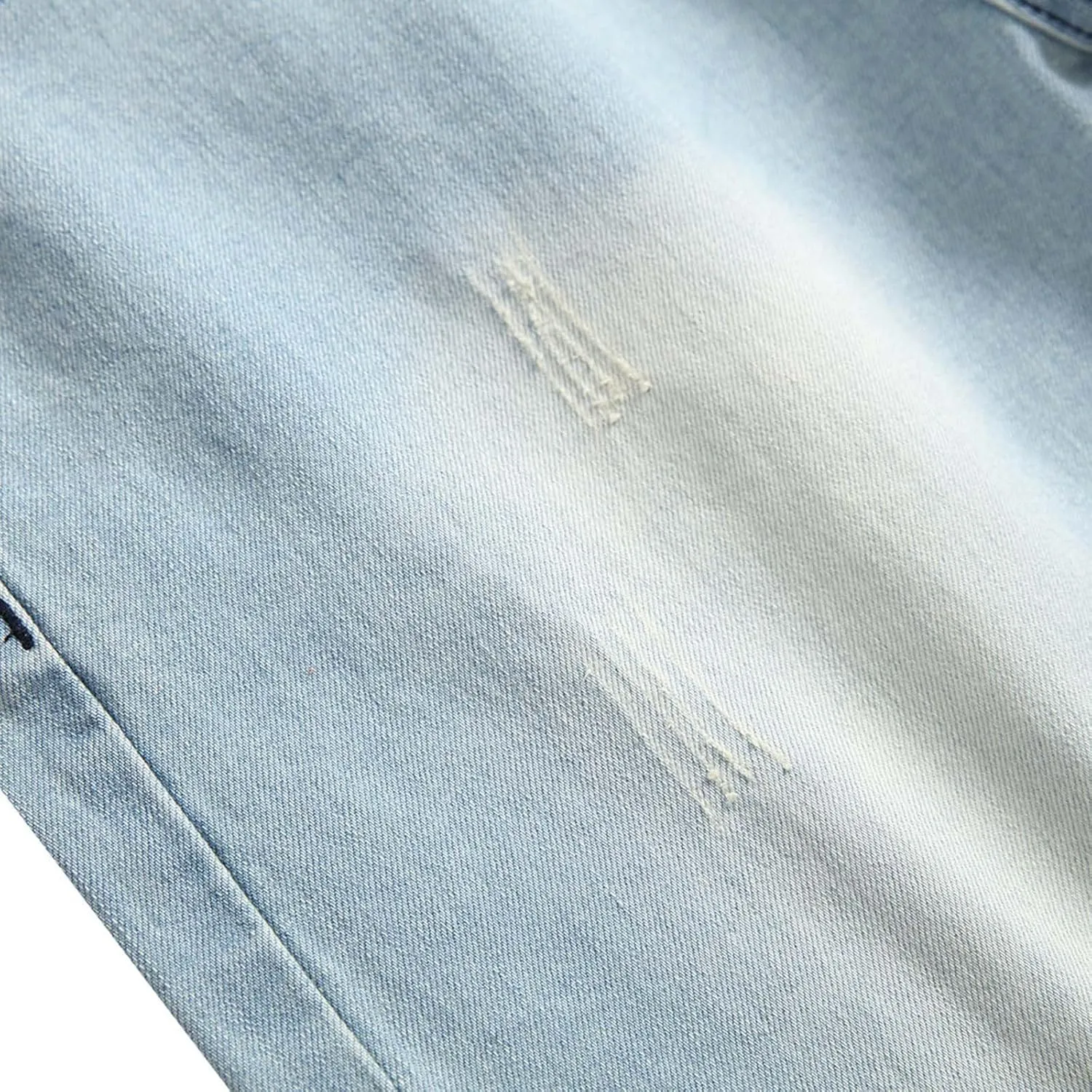 Mens Jeans Solid Regular Fit Mid Rise Straight Leg Elastic Waist Casual Trousers Work Denim Pants