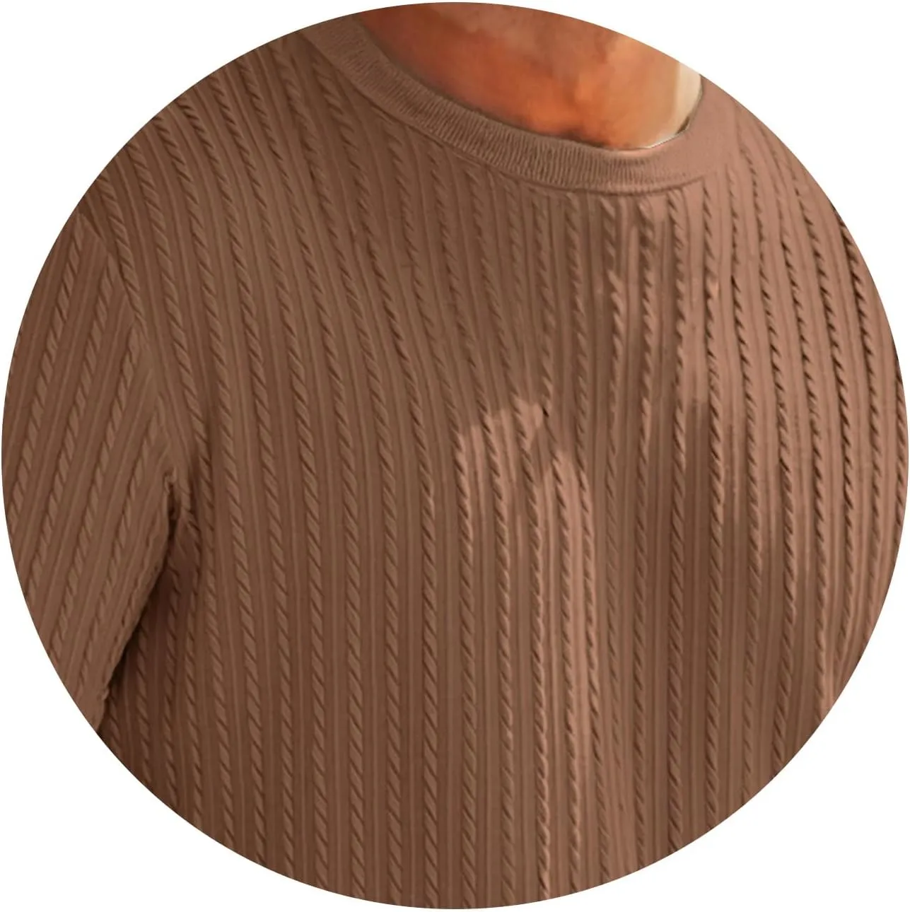 Mens Knit Striped T Shirts Short Sleeve Crewneck Stretch Ribbed Textured Shirts Casual Summer Athletic Solid Tee Tops