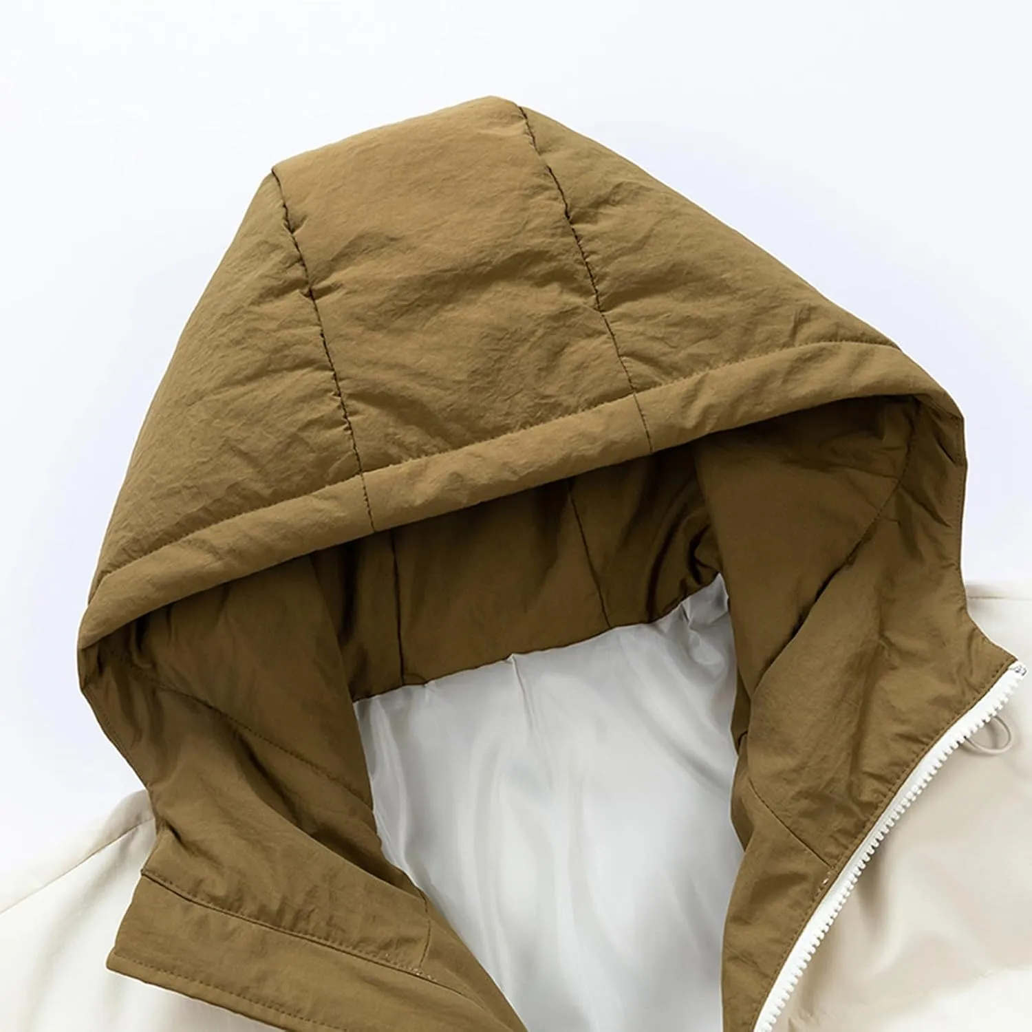 Mens Lightweight Puffer Jacket Hooded Zip Up Insulated Thermal Down Coat Puffy Winter Jackets Outerwear with Pockets