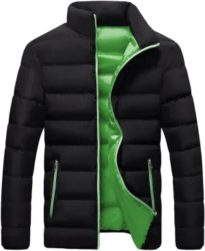 Mens Lightweight Puffer Jacket Packable Winter Warm Down Coat Quilted Insulated Puffy Jackets Outerwear with Pockets