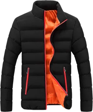 Mens Lightweight Puffer Jacket Packable Winter Warm Down Coat Quilted Insulated Puffy Jackets Outerwear with Pockets