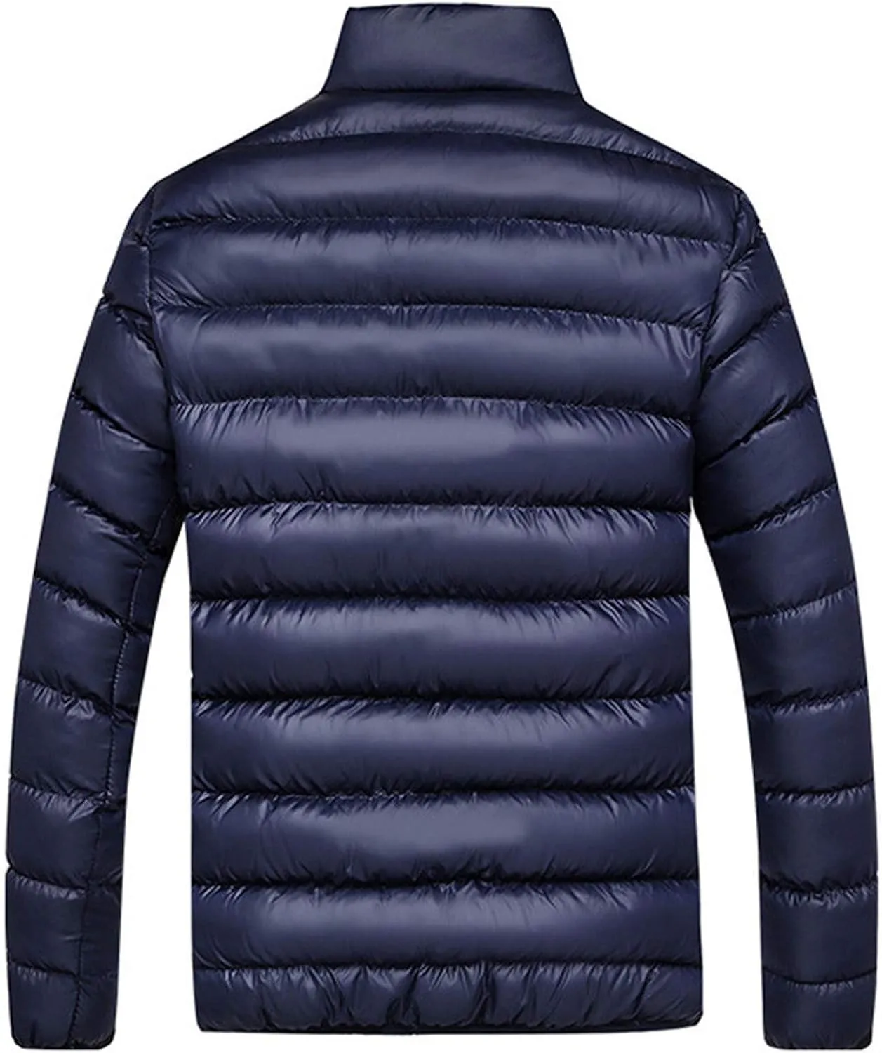 Mens Lightweight Puffer Jacket Packable Winter Warm Down Coat Quilted Insulated Puffy Jackets Outerwear with Pockets