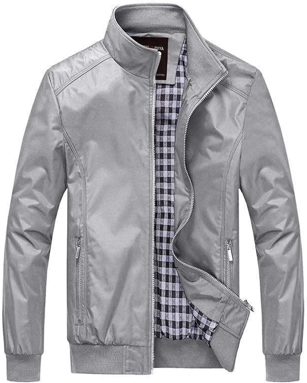 Men's Lightweight Softshell Coat Outerwear Zipper Windbreaker Flight Bomber Jacket Fall Jackets for Men