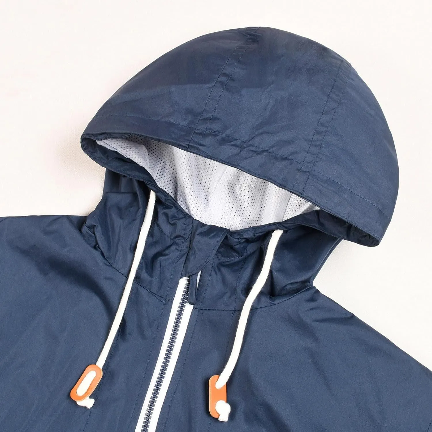 Mens Lightweight Waterproof Rain Jacket Thin Packable Breathable Hooded Raincoat Windproof Durable For Outdoor Hiking