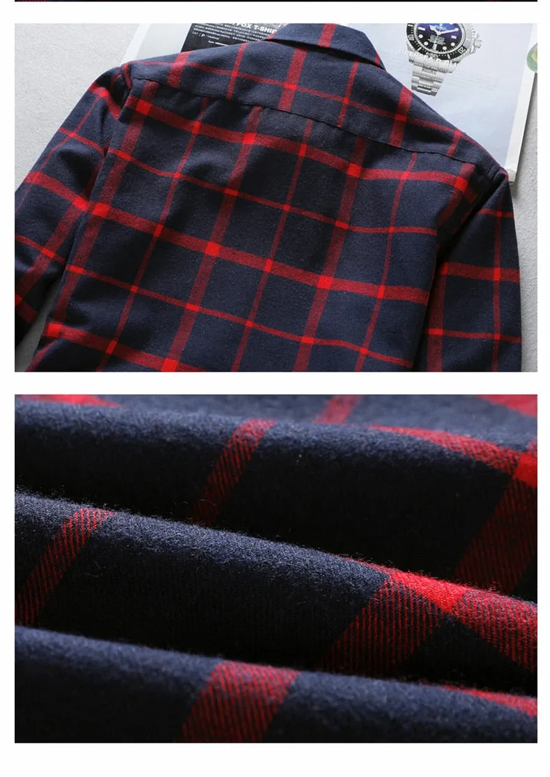 Mens Long Sleeve Shirt Solid Oxford Dress  with Left Chest Pocket High-quality Male Casual Regular-fit Tops Button Down Shirts