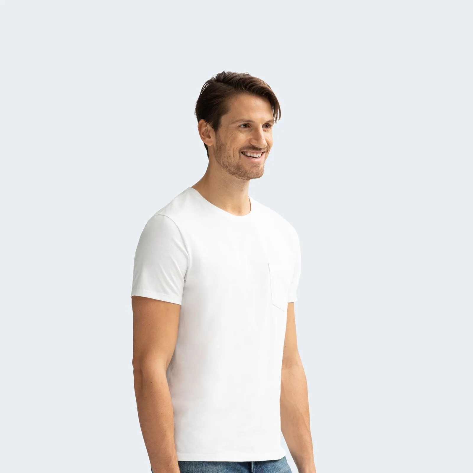 Men's Pima Cotton Pocket Crew Neck T-Shirt 6-Pack