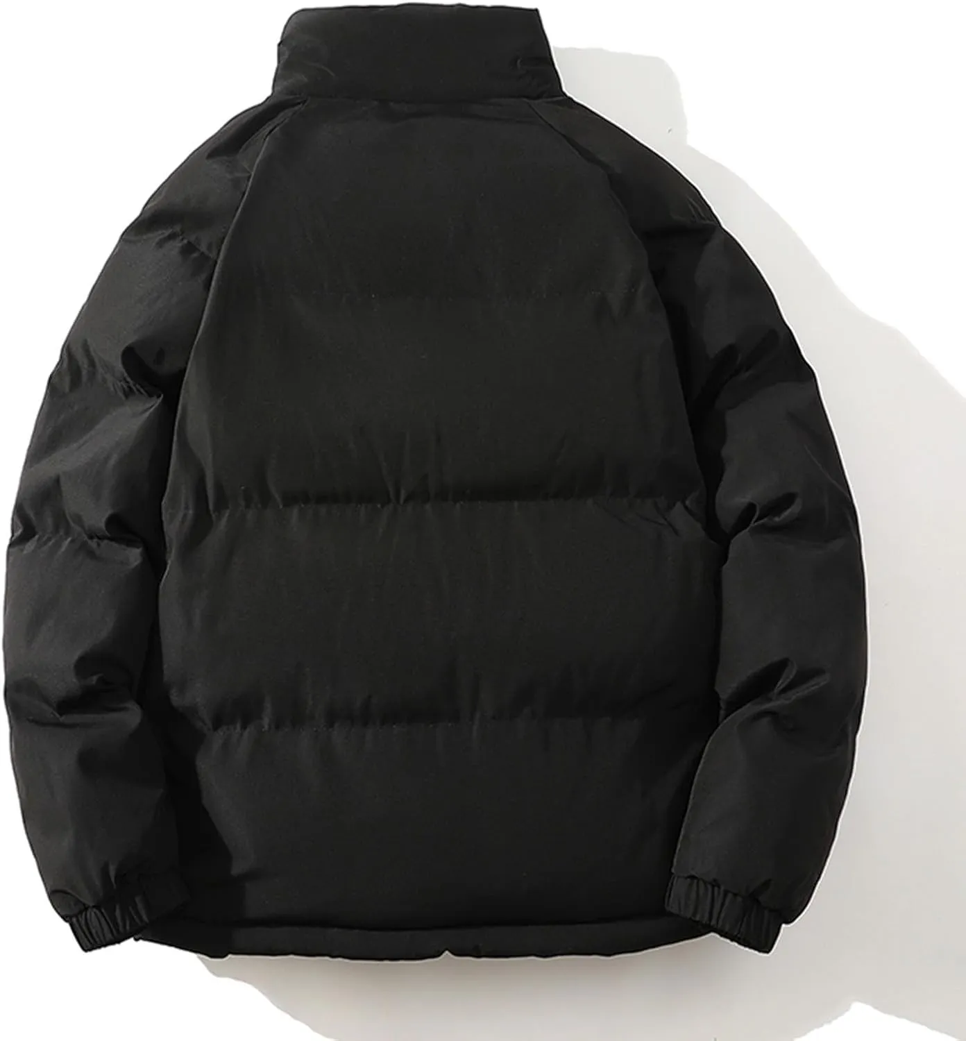Mens Puffer Jacket Stand Collar Sherpa Lined Down Jacket Padded Quilted Jacket Thermal Insulated Winter Jackets Outerwear
